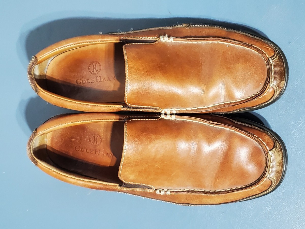 Cole‎ Haan Tucker Loafers Men\'s Shoes Driving Moccasin Tan Brown Leather Sz 8.5 COLE HAAN Tucker Venetian Leather Brown Men 8.5 M Driving  main image 4