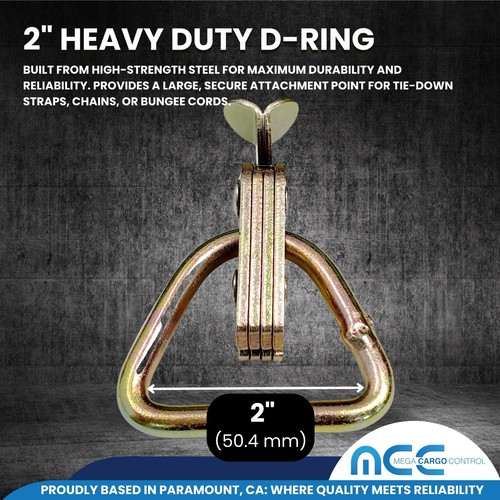 10 Pack Heavy Duty E Track 2" D Ring Fitting for Enclosed Trailer Tie Down Strap - Picture 5 of 7