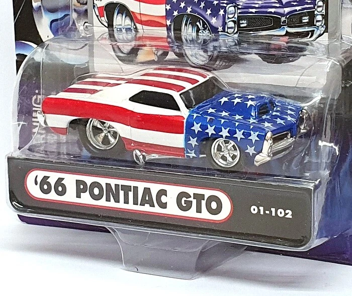 Muscle Machines 1/64 Scale 71151 01-102 - 1966 Pontiac GTO - Stars & Stripes - Image 2 of 4
