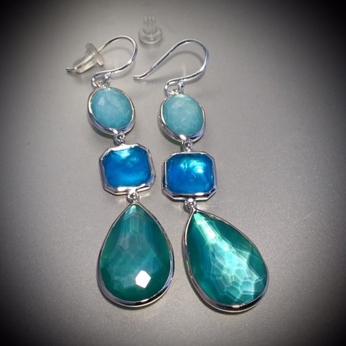 NWT IPPOLITA WONDERLAND STERLING SILVER TRIPLE DROP EARRINGS