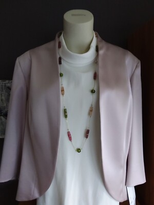 Weise Satinstretch-Bolerojacke Damen Gr. 42/44 (46) festlich rose Neu (NP 120)