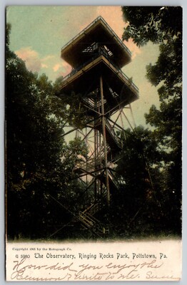 Postcard The Observatory Ringing Rocks Park Pottstown Pa. *A1153