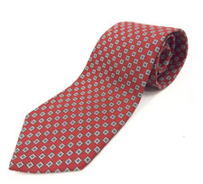 Lauren Ralph Lauren Necktie 100% Silk Geometric All Over Red Tie USA Made
