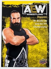 2021 UPPER DECK AEW JAZWARES UNMATCHED YELLOW PARALLEL - BRODIE LEE - MAGAZINE