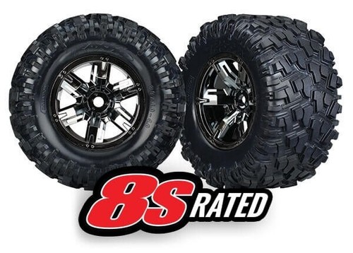 Traxxas X-Maxx Black Chrome Mounted 8s 