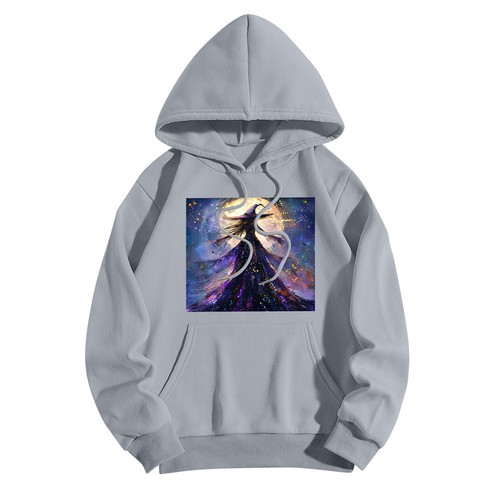 Sweatshirts For Teen Girls Long Sleeve Print Casual Graphic Hoodies Drawstring - Picture 6 of 42