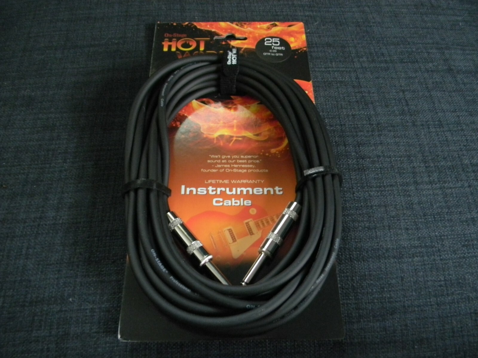 OnStage Hot Wires IC25 25 Feet Instrument Cable Lifetime Warranty ! eBay