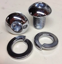 CHROME HARLEY SOFTAIL SIDE SEAT MOUNTING BOLTS 1/2"-13 hd button head 1984-2007