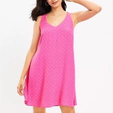 Loft Women’s Petite Dotted Criss Cross Back Swing Dress