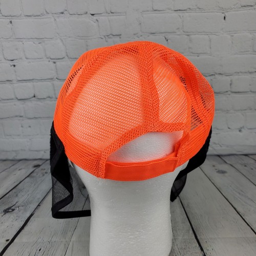 Dekalb All Mesh w/ Insect Net Trucker Ball Cap Hat Orange NEW - Picture 3 of 9