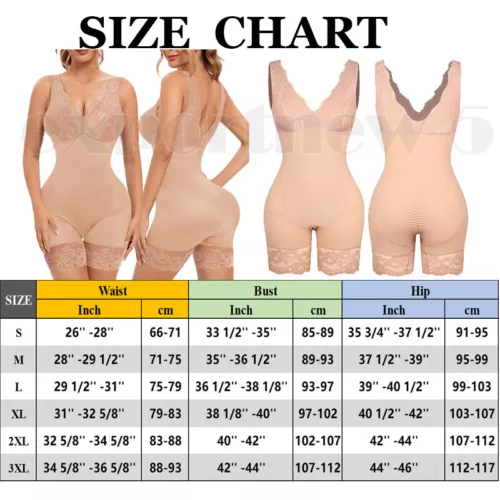 Mujeres Sexy Encaje Cuello Body Modelador de Cintura Entrenador Barriga Control Body Prendas con Forma - Imagen 16 de 24