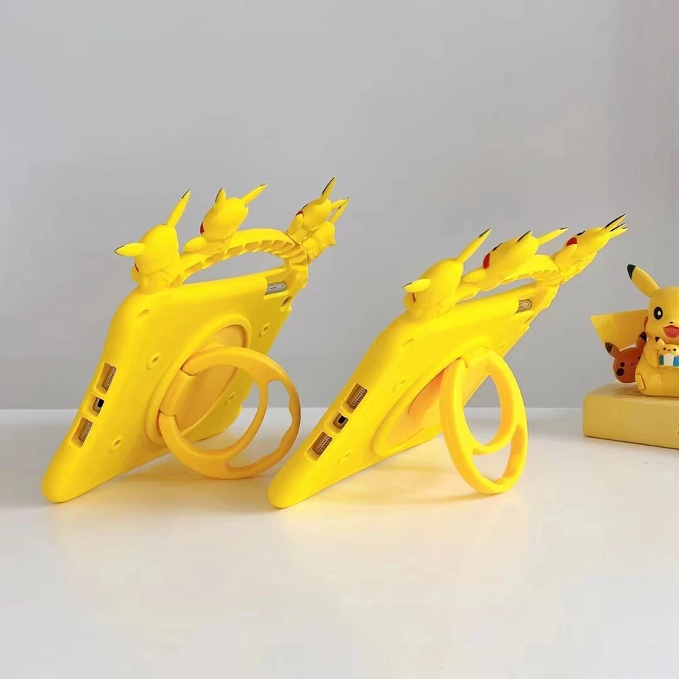 Funda protectora con mango a prueba de golpes para iPad 10th 9 8 mini 6 5 Air 1 2 Pro Pikachu para niños Foto 4 de 4