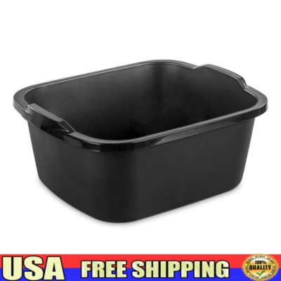 18Qt Plastic Dishpan Kitchen Soaking Washing Cleaning Durable Easy Lift New