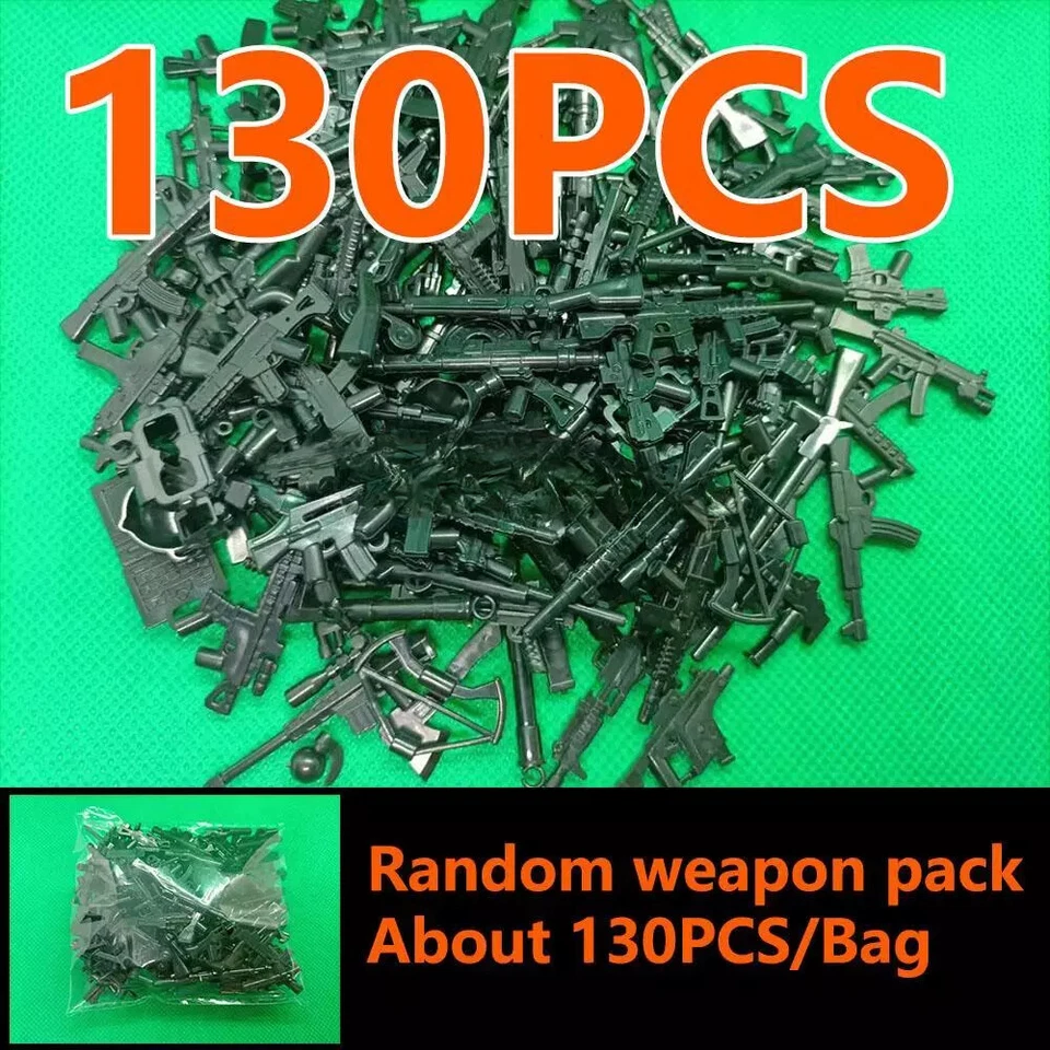 Weapon Pack Assorted Lot Weapons Guns Rifles For Mini Military Figures MOC 7091 - Image 4 of 4