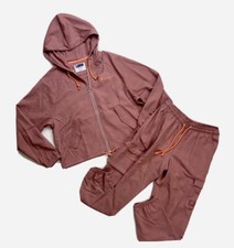 Champion Women 2p set 100 AUTHENTIC size M Track Zip hoodie and pants Coral