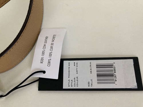 Marc Jacobs Leder Logo Wendegürtel Dirty Chai Größe XS-S - Neu mit Etikett - Bild 5 von 8