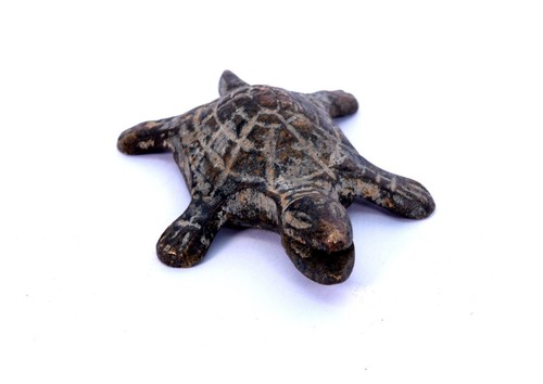 Vintage Old Decor Useful Feng-Shui-Brass-Tortoise Chinese mythology. G7-849 - Picture 4 of 9