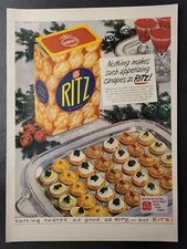 Ritz Crackers-Canapes-Nothing Tastes As Good As Ritz-Print Ad 1947