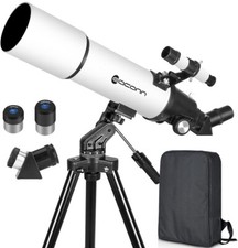 Telescope for Adults Astronomy, 80mm Aperture 600mm Refractor Telescope