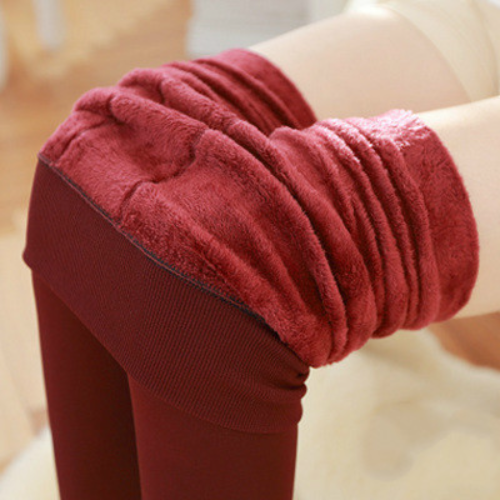 Plus Size Leggings Warm Velvet Leggings High Waist Solid Leggings Pants - Picture 11 of 19