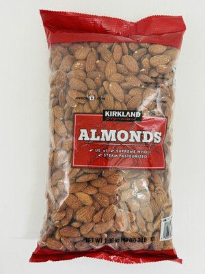  NEW   Kirkland Costco Almonds U.S. #1  SUPREME Whole 3 lb      