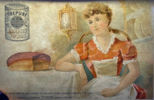 ANTIQUE MERCHANT’S TRADE CARD  "HOLD TO THE LIGHT" THE PURE BAKING POWDER - Picture 4 of 4