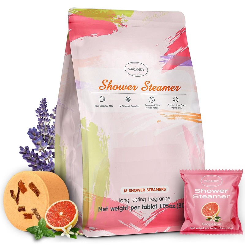 Shower Steamers Aromatherapy SWCANDY 18 Pcs Bath Bombs Home SPA Self Care Gifts
