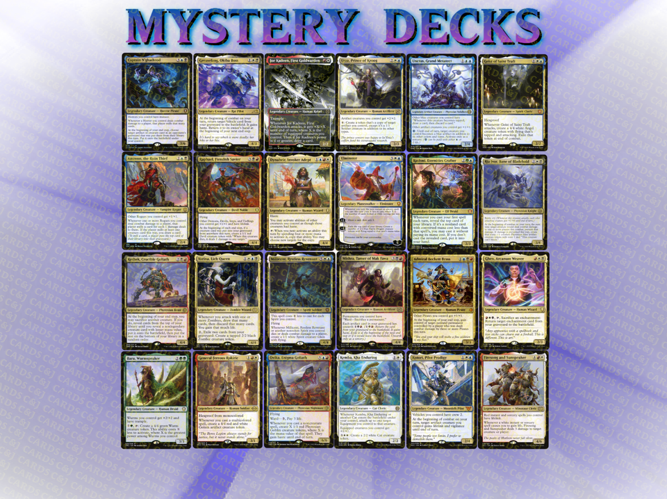 Random Commander Decks EDH Custom Commander Mystery Decks, Random Budget 100 Card Ready to ...
