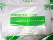 500 6x9 Reloc Zippit 4Mil Clear Heavy Duty Seal Top Lock Bags 4 mil Thick 6 x 9"