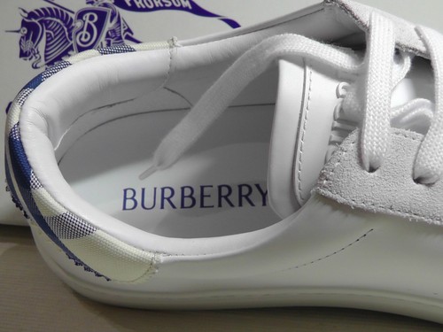 BURBERRY Men's ROBIN WHITE Leather / Suede Low- Top Sneakers Size 13 US***$690 - Picture 10 of 16