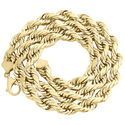 10K Yellow Gold 10mm Diamond Cut Solid 