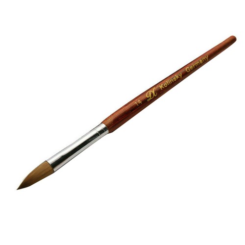 100% Kolinsky Sable RED WOOD Smoothy Acrylic Nail Brush Nail Art Beauty Tool D - Picture 12 of 29