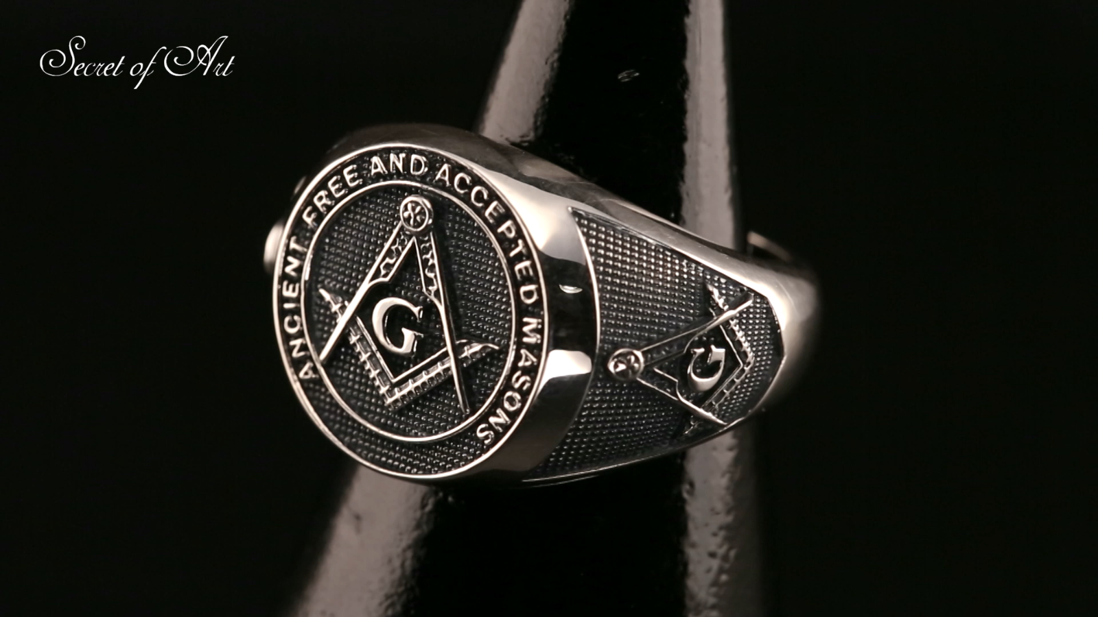 Masonic Ring AF AM Silver 925 Freemason Mason Masonry Jewelry Gift