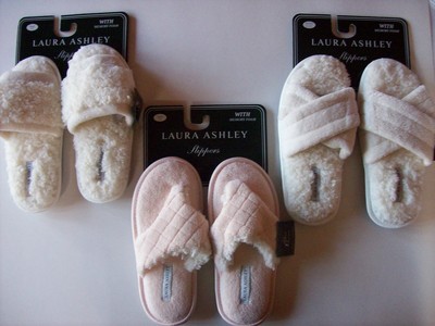 laura ashley slippers with memory foam