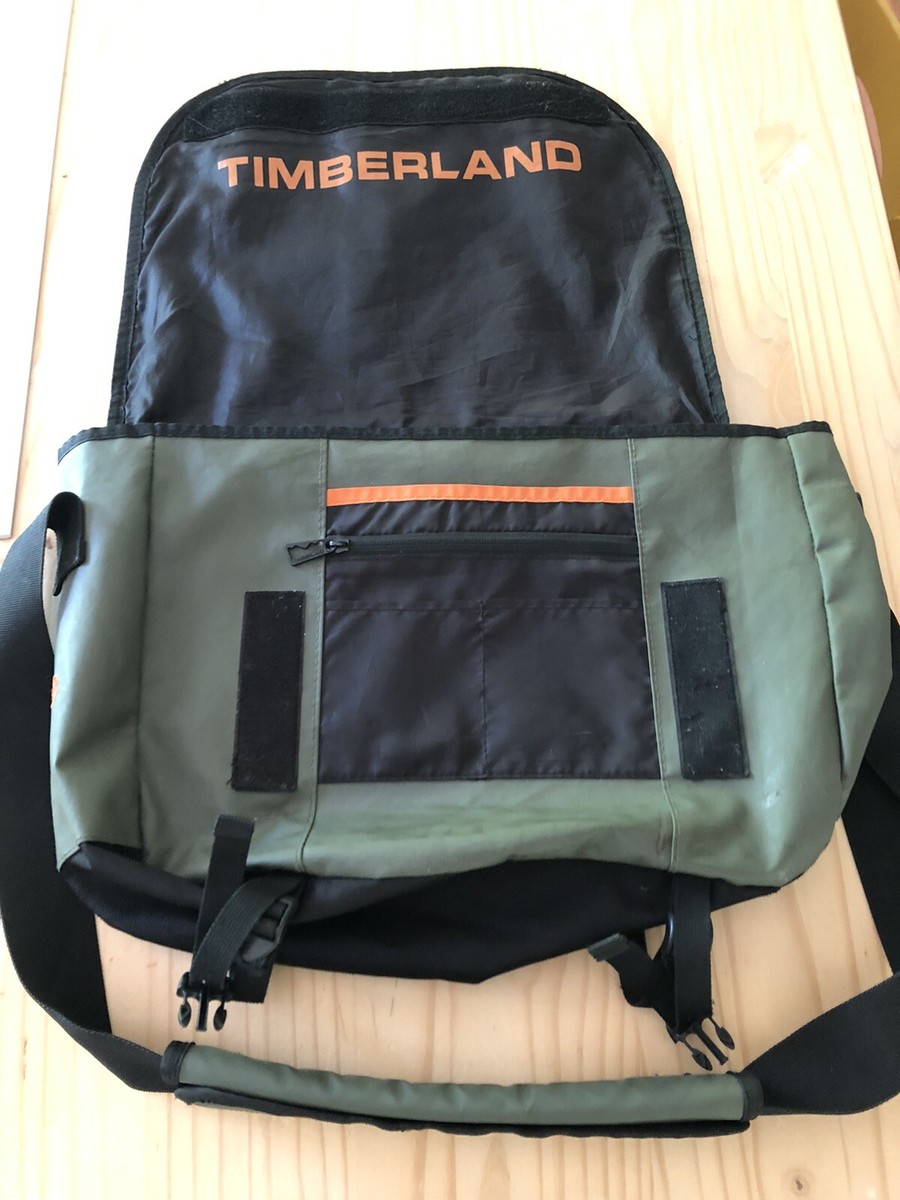 Timberland Mens Messenger Bag Water Resistant Outdoor Green