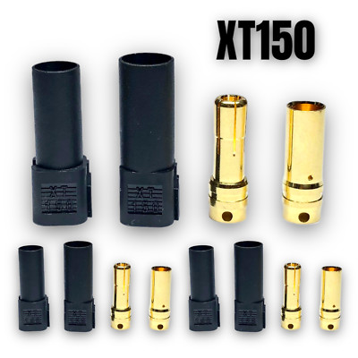   3 Paar XT150 Stecker Buchse Schwarz Goldstecker 150A Rot ESC Motor Lipo Akku  