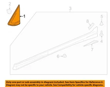 GM OEM 16-22 Spark Pillars, Rocker Floor Exterior Trim-Corner Molding 42345003