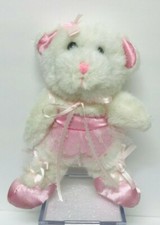 UNBRANDED White BEAR Pink Bow Tutu 9  Plush Stuffed