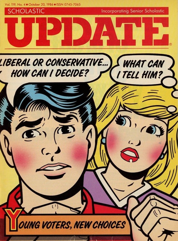 Scholastic Update - Young Voters, New Choices -  Oct. 20, 198, Vol. 119, No. 4