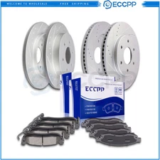 Front & Rear Drilled Rotors Ceramic Brake Pads for 2004 - 2005 QX56 Armada Titan