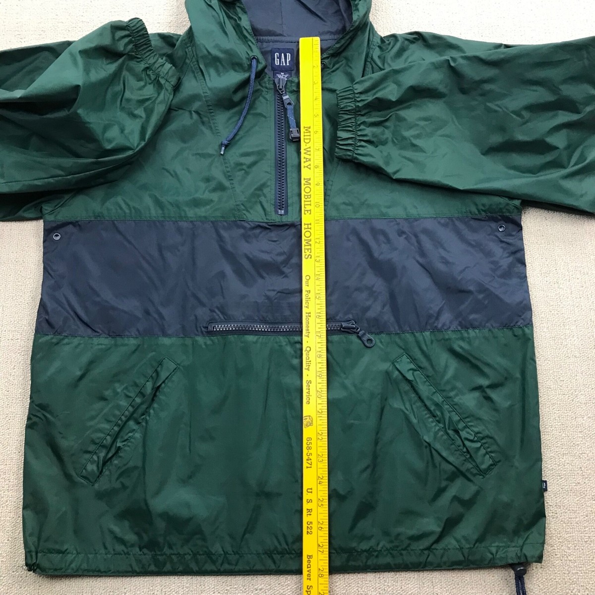 VINTAGE Gap Jacket Mens Medium Anorak Pullover Hooded 90s VINTAGE Gap Jacket Mens Medium Anorak Pullover Hooded 90s