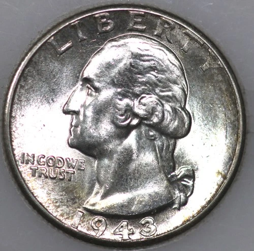 1943-D Washington Quarter 90% Silver Uncirculated As Shown [SN02]