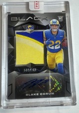 2024 Panini Black #219 Blake Corum Rookie Patch Auto #/249 Los Angeles Rams