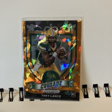 2021 Panini Prizm Draft Picks - Crusade Trey Lance #164 Orange Ice Prizm (RC)