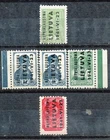 Lithuania-1941 MI # 1,3,5,8 German Occ Overprints,