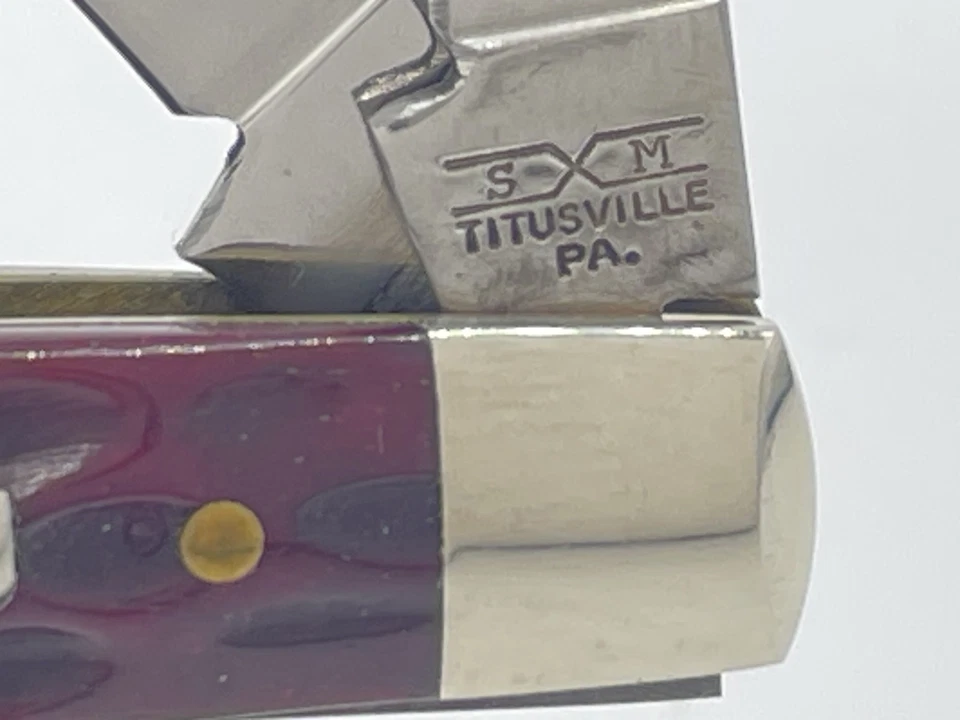 2008 SCHATT & MORGAN QUEEN 044230 Crimson Jig Bone Mini Congress w/ OMP Box - Image 3 of 4