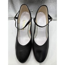 Loshins Black Leather Mary Jane Tap Dance Shoes Women's Size 8M