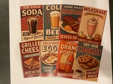 Restaurant Vintage Style Soda Cup Art Image Card Blank Back 4x6 NEW 2025 (8)
