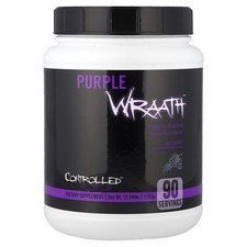 Controlled Labs Purple Wraath Juicy Grape 2 39 lbs 1084 g Caffeine-Free  Decaf,