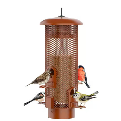 2 Lbs. Weight Activated Squirrel Proof Wild Bird Feeders with Finch Cardinal Chi